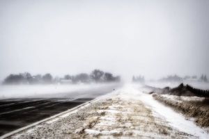 Snow storm in rural America