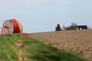 Internet cable being laid in rural America