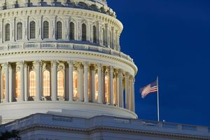 Closeup of United States Capital building