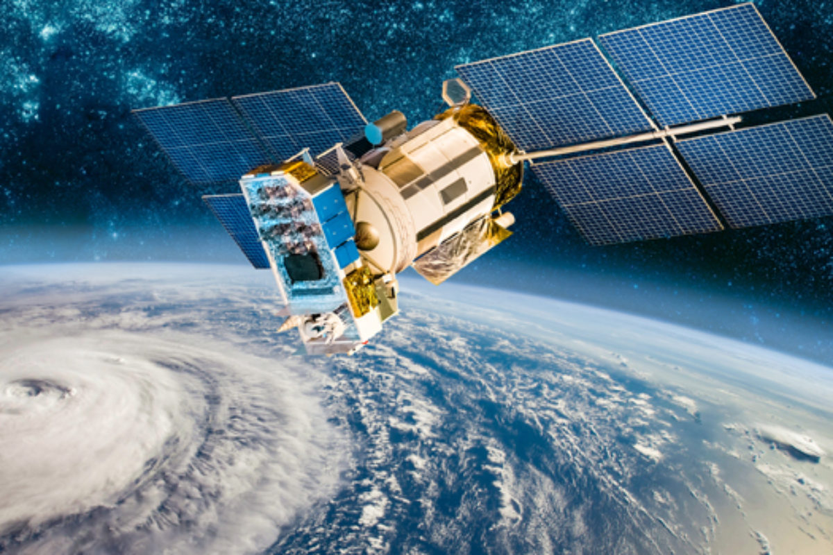 Hurricane satellite imagery from space