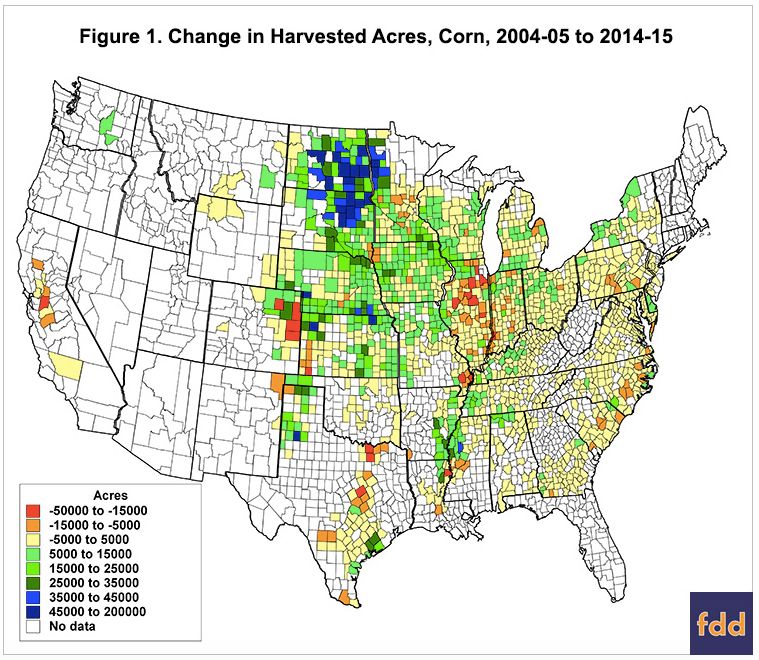 Changes in Where Corn Is Grown in the Last Ten Years ProAg