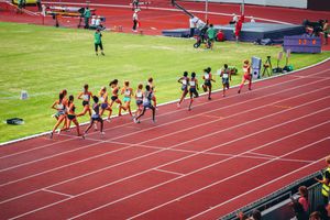 Runners at Track and Field Event