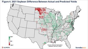 2021 Soybean Difference Between Actual and Predicted Value