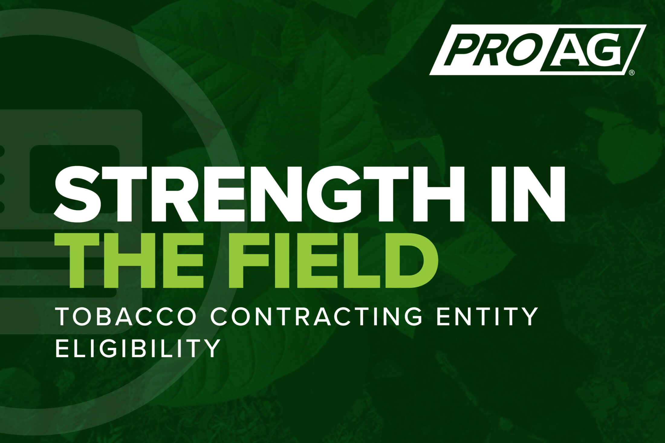 TOBACCO CONTRACTING ENTITY ELIGIBILITY