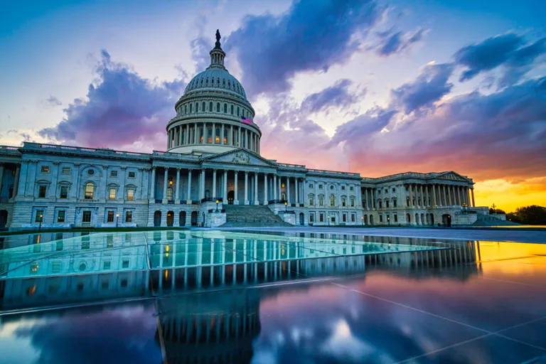 United States Congress at Sunset